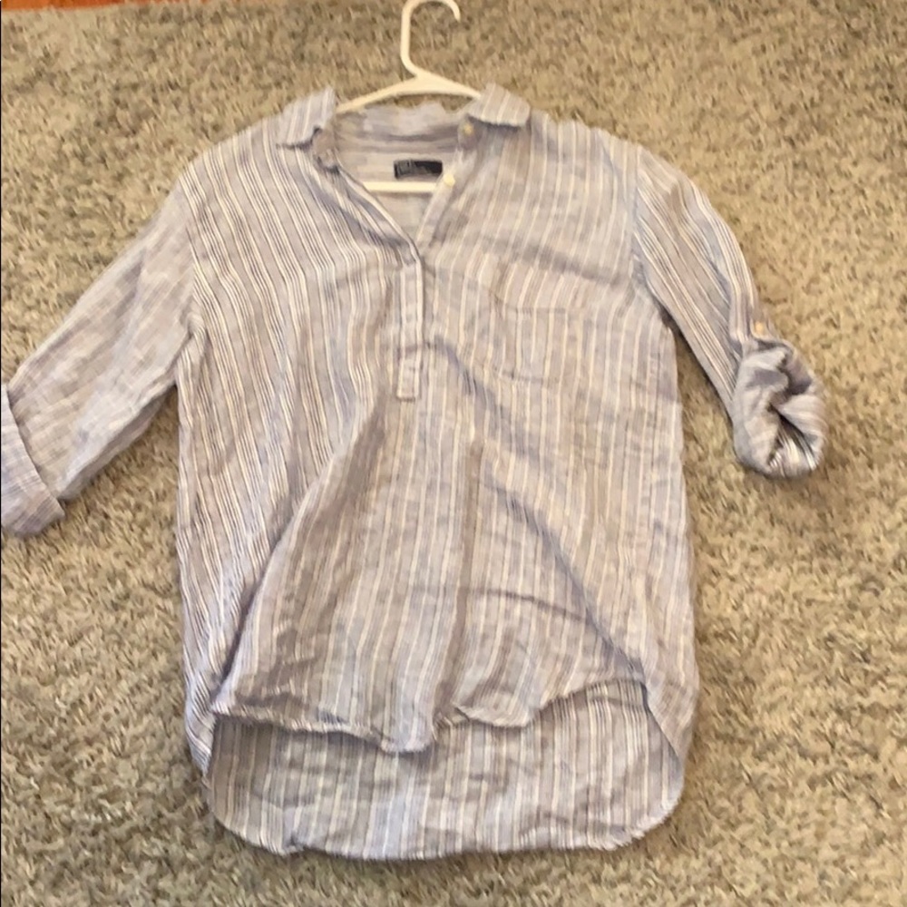Gap linen stripped blouse